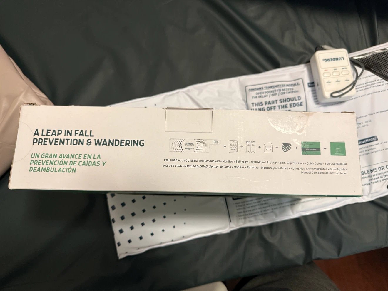 Lunderg Bed Alarm System with Wireless Sensor Pad & Monitor - photo 4
