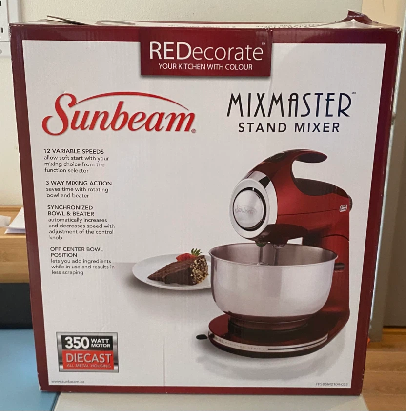 Sunbeam Mixmaster Stand Mixer - Red