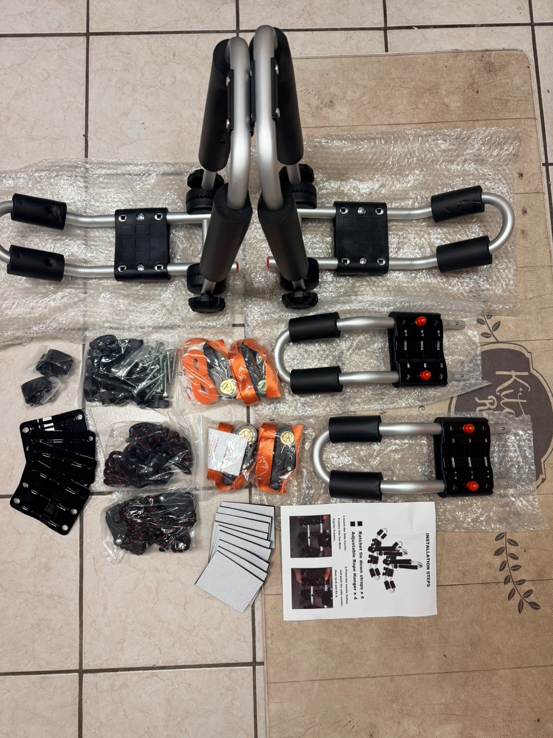Kayak Roof Rack Carrier Set with Straps - photo 2