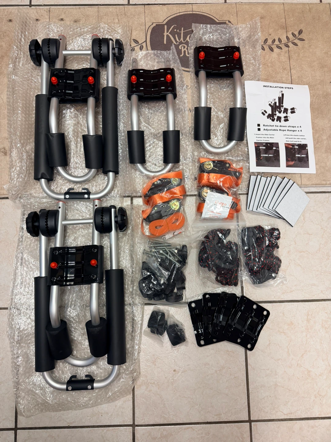 Kayak Roof Rack Carrier Set with Straps - photo 3