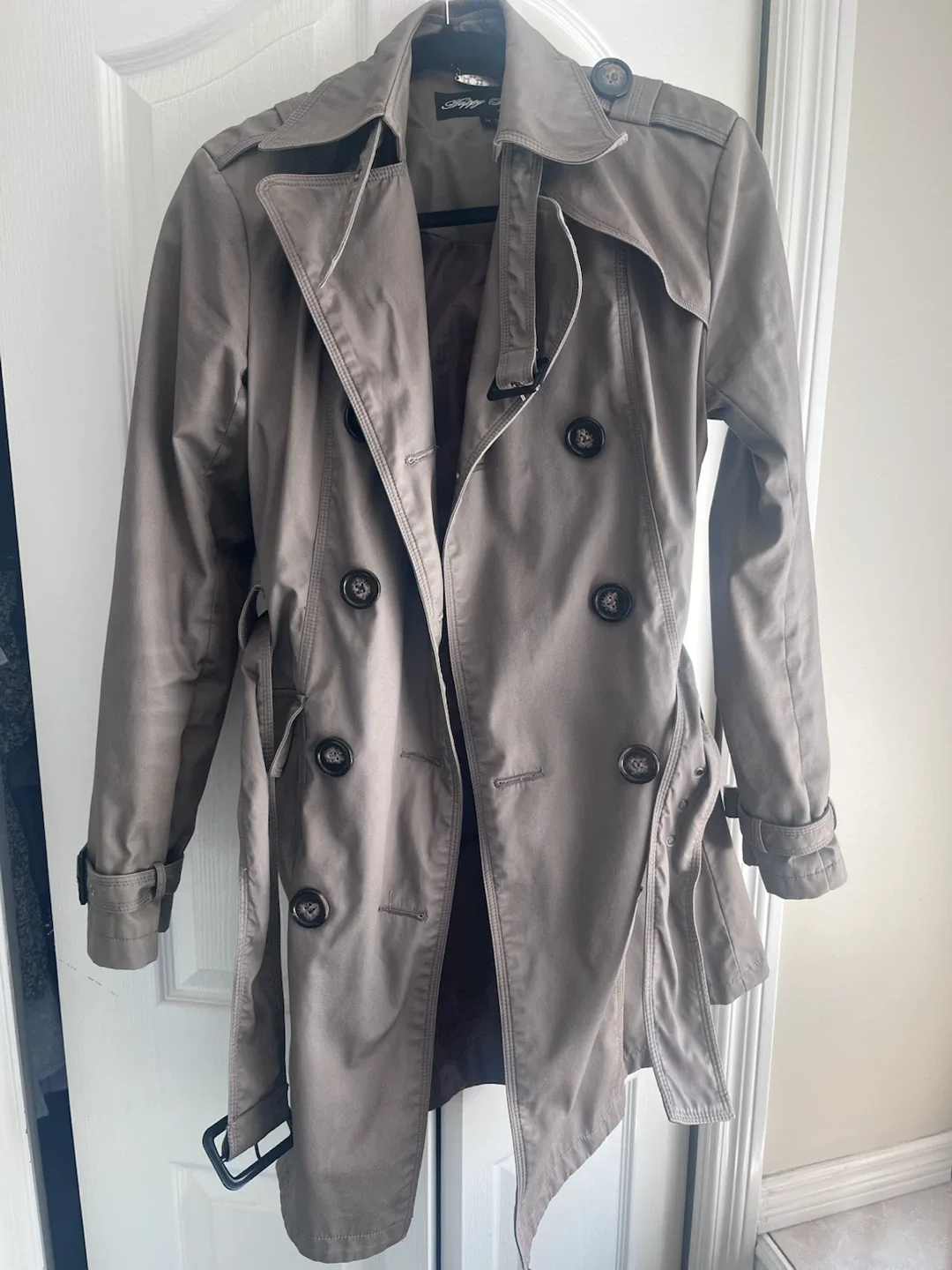 Shearling beige Trench Coat