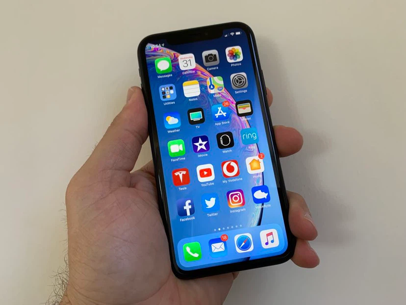 iPhone XR & Case  - Heavy Duty Protective Black Orange