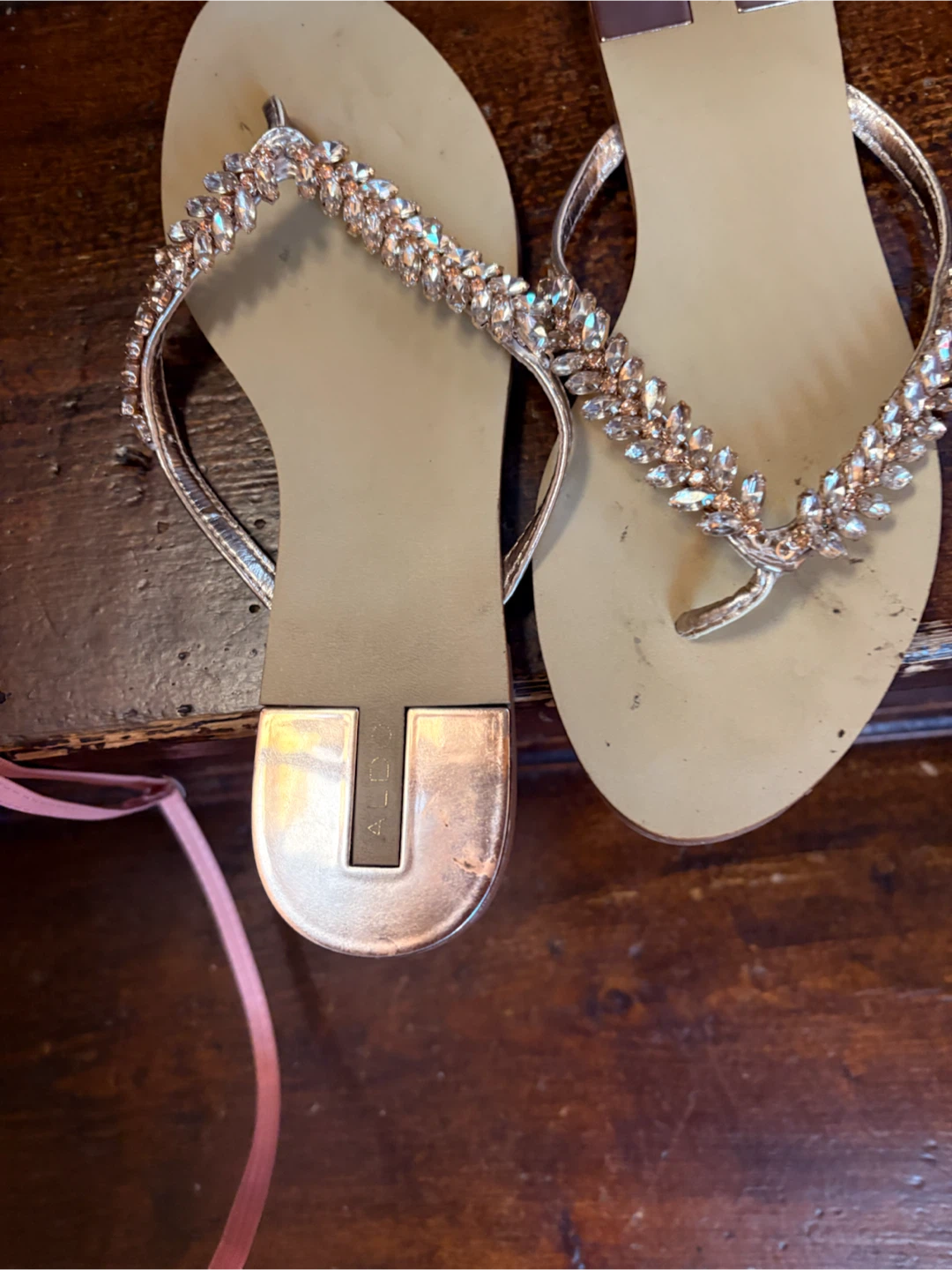 ALDO Embellished Flip Flops Sandals - photo 3
