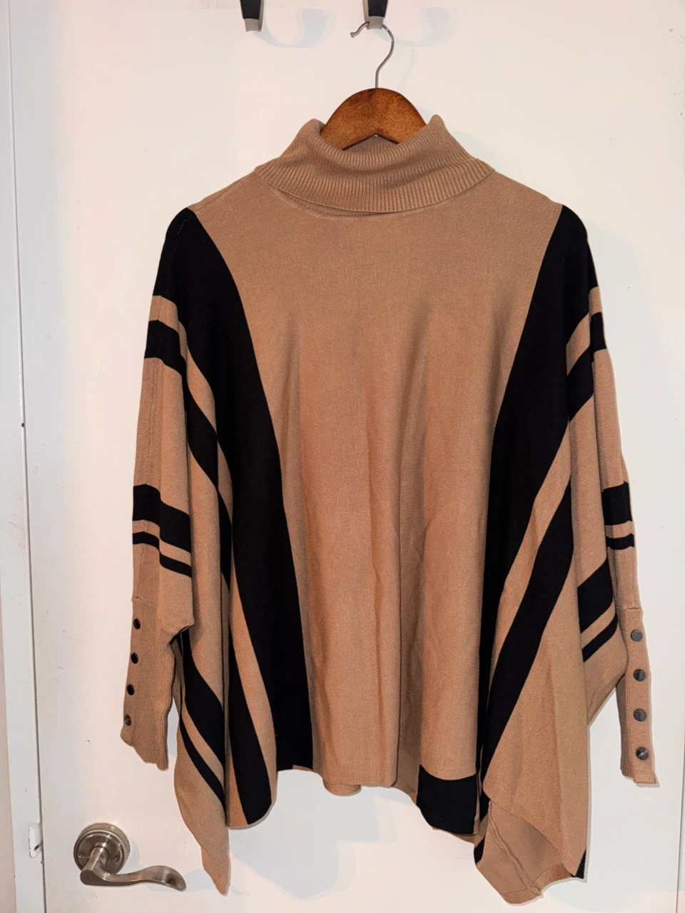 Alfani Turtleneck Poncho Sweater