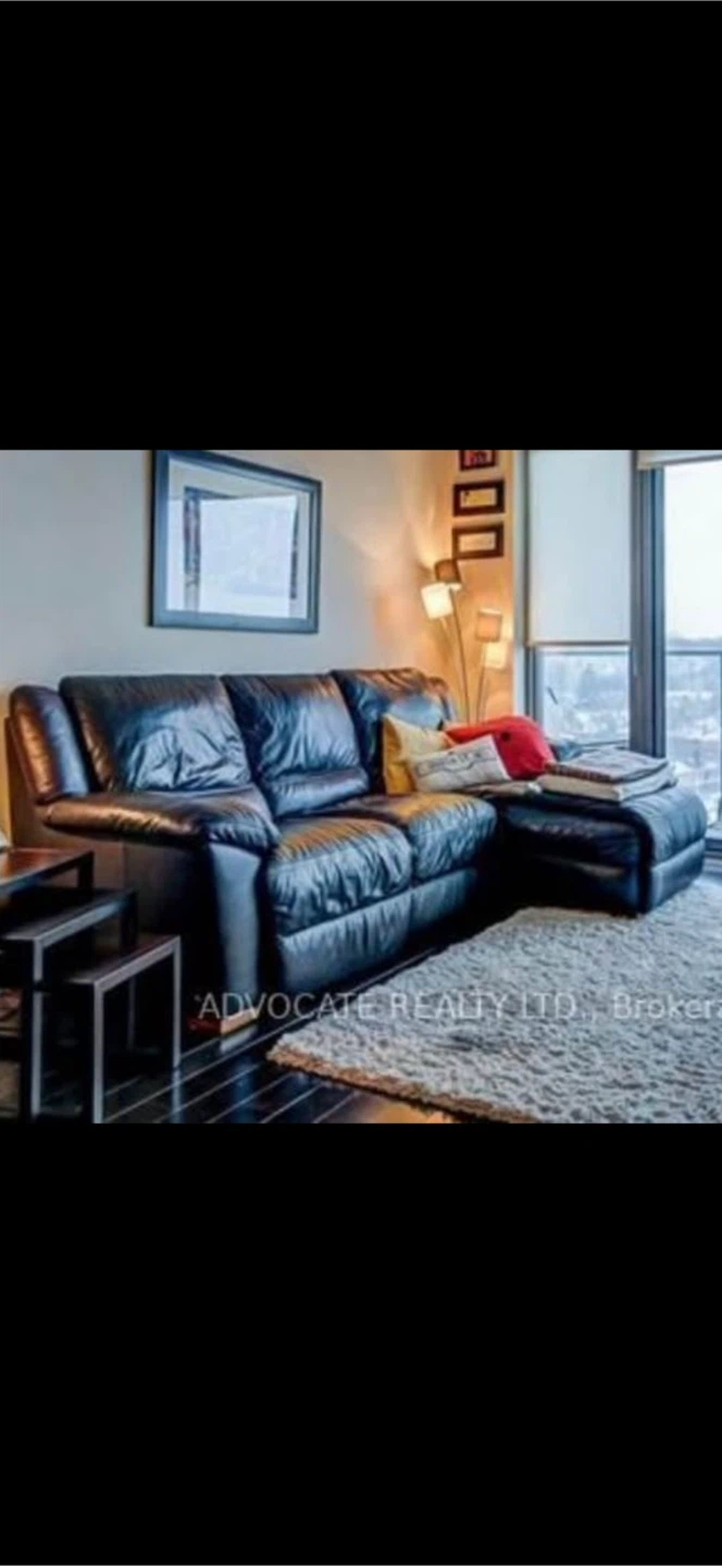 Dark Brown faux Leather Sectional Sofa with Ottoman - photo 2