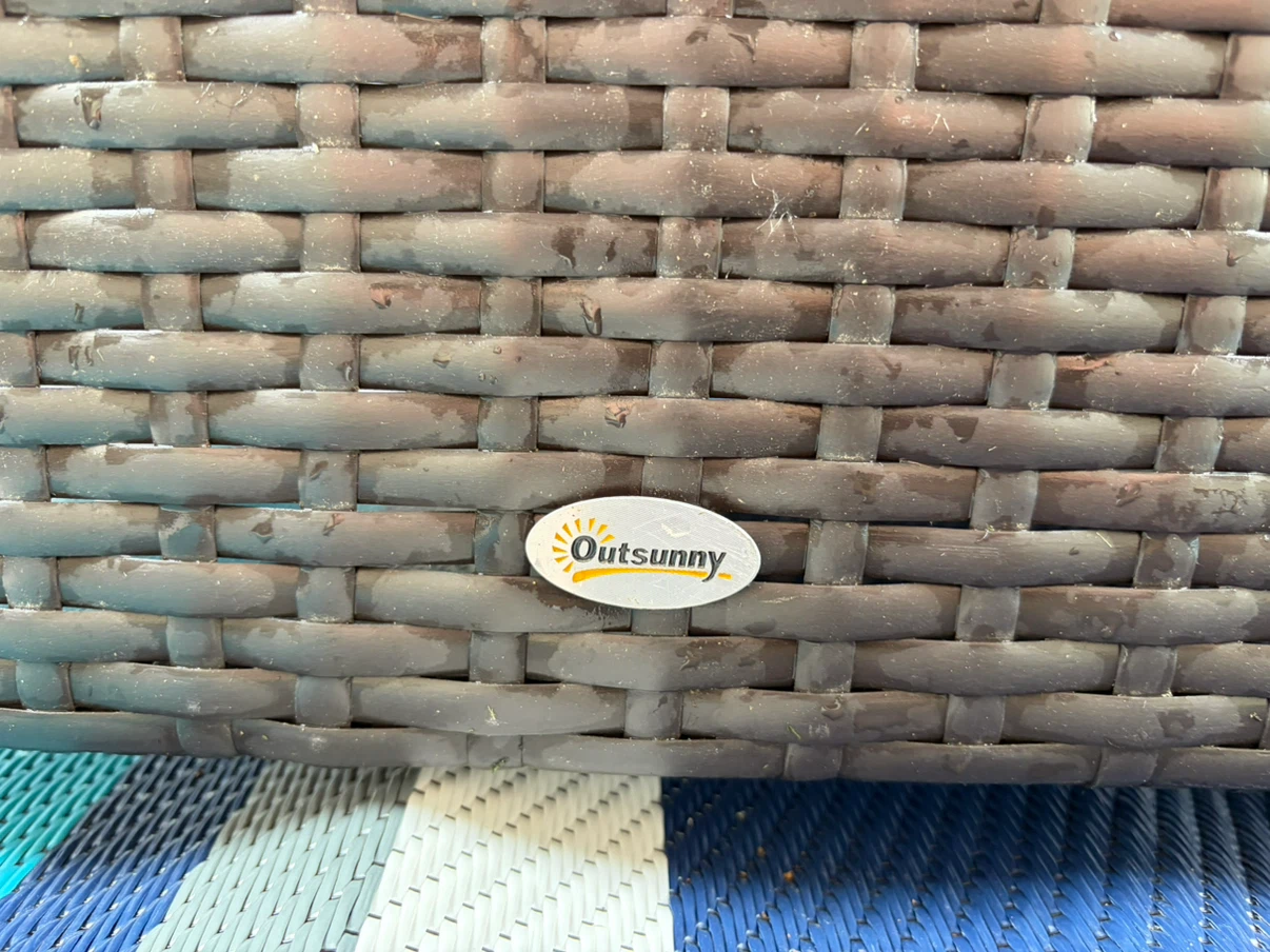 Outsunny Wicker Patio Furniture Set with Coffee Table