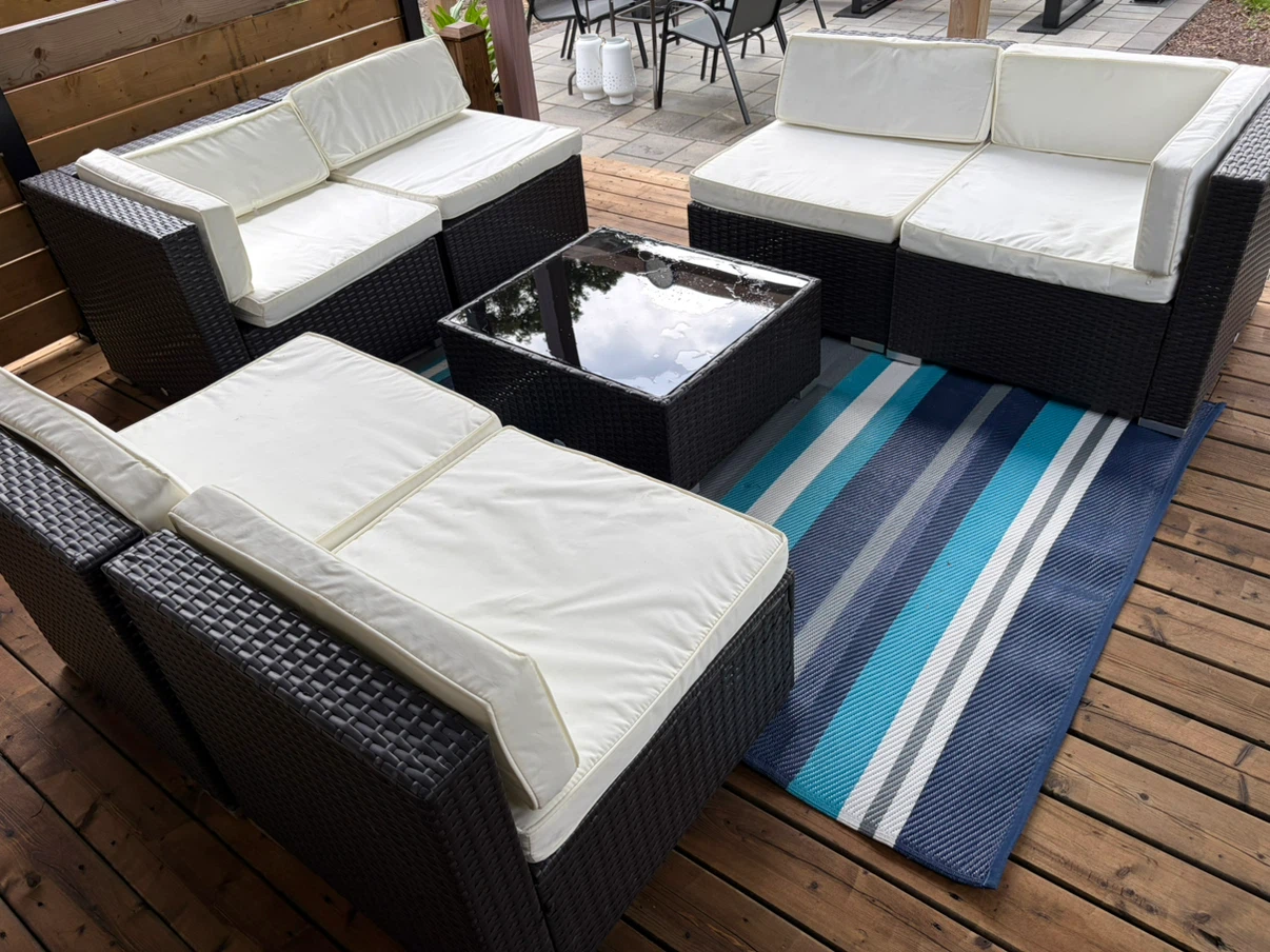Outsunny Wicker Patio Furniture Set with Coffee Table - photo 2