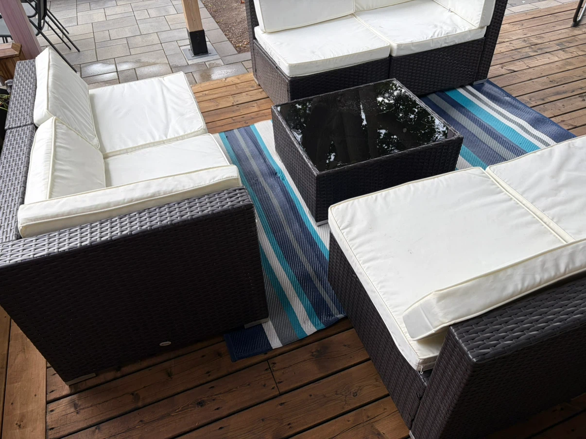 Outsunny Wicker Patio Furniture Set with Coffee Table - photo 3