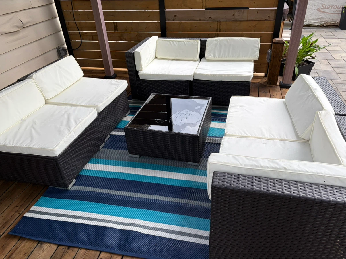 Outsunny Wicker Patio Furniture Set with Coffee Table - photo 4
