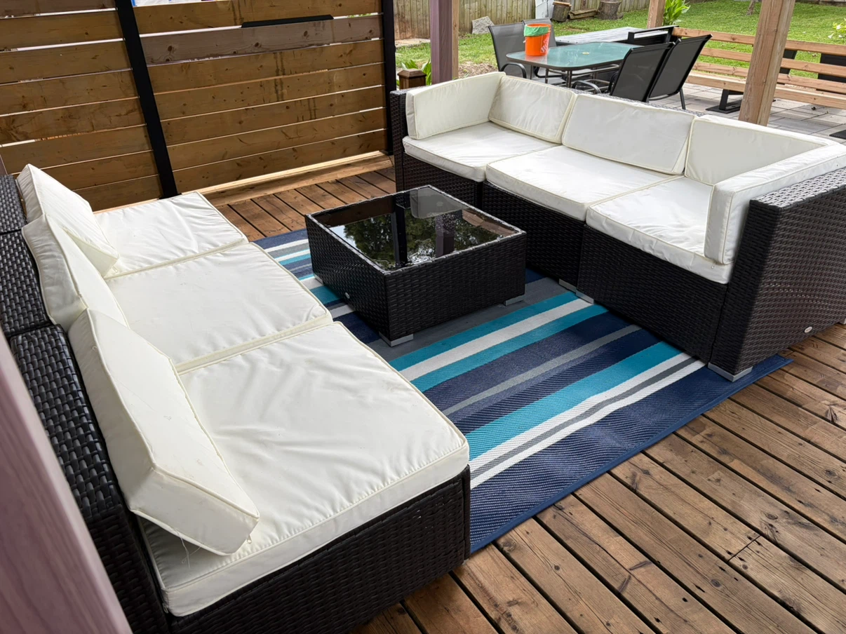 Outsunny Wicker Patio Furniture Set with Coffee Table - photo 5