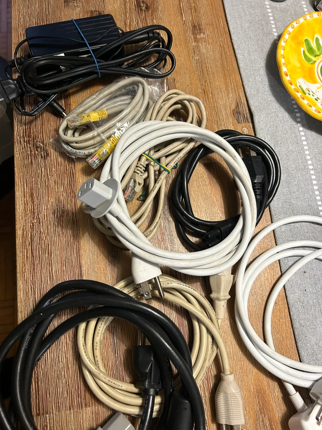 Assorted Power Cords and Network Cables - photo 2