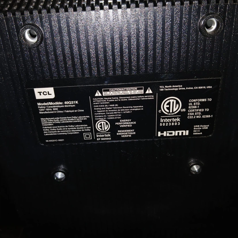 TCL TV - Cracked Screen for  parts - photo 2