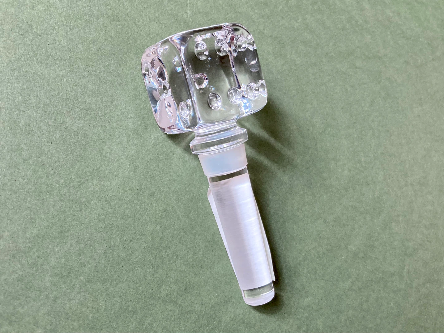 Vintage Mikasa "Casino" Crystal Dice Wine Bottle Stopper - NIB - photo 2