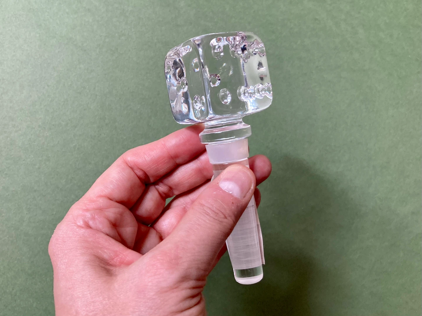Vintage Mikasa "Casino" Crystal Dice Wine Bottle Stopper - NIB - photo 4