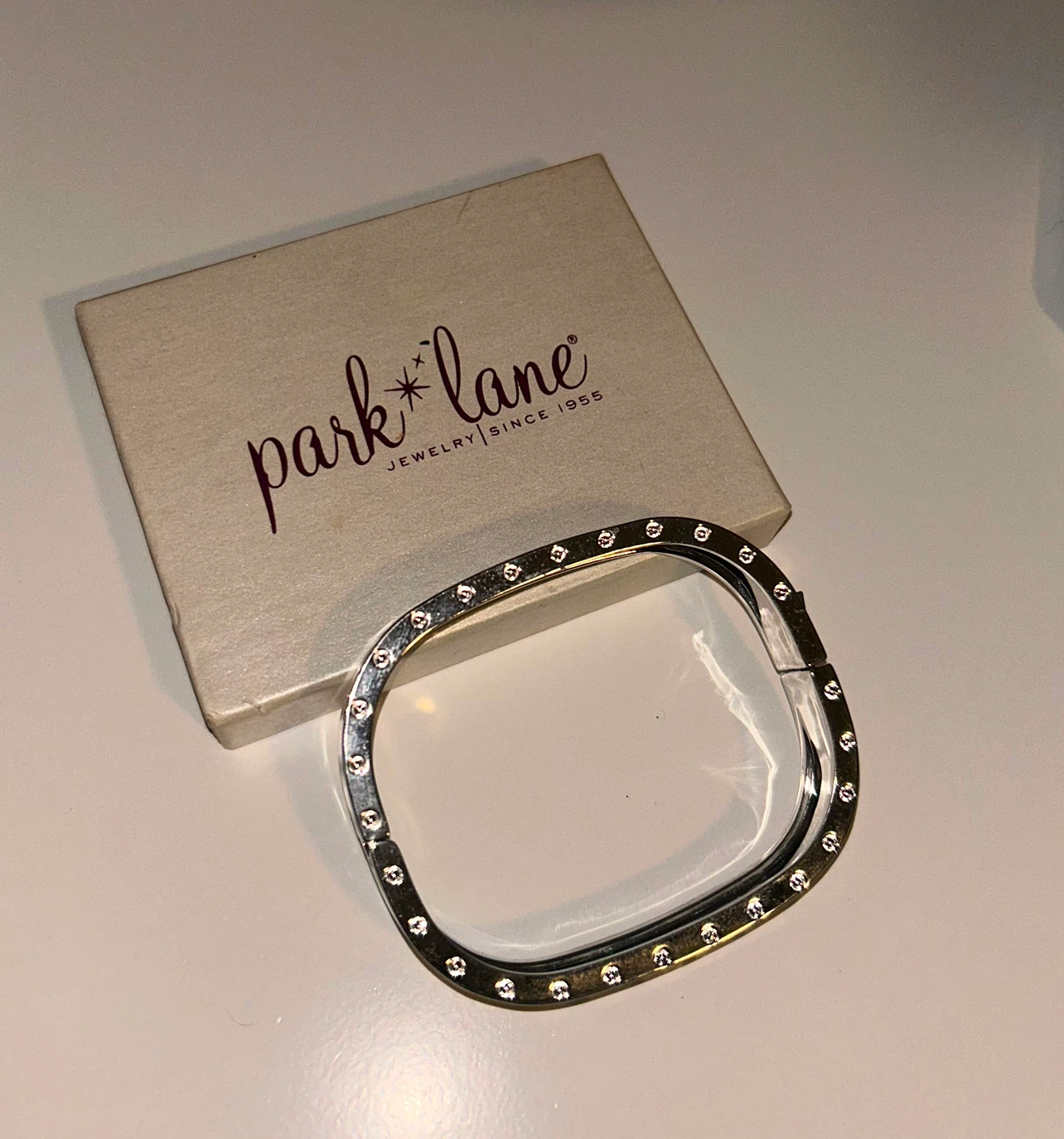 Park Lane Silver Tone Hinged Cuff Bracelet