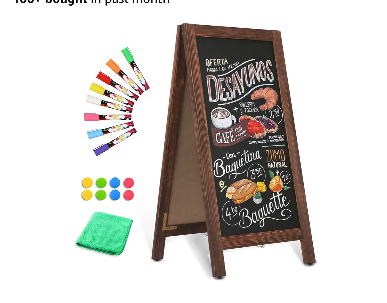 Brand New Wooden A-Frame Chalkboard