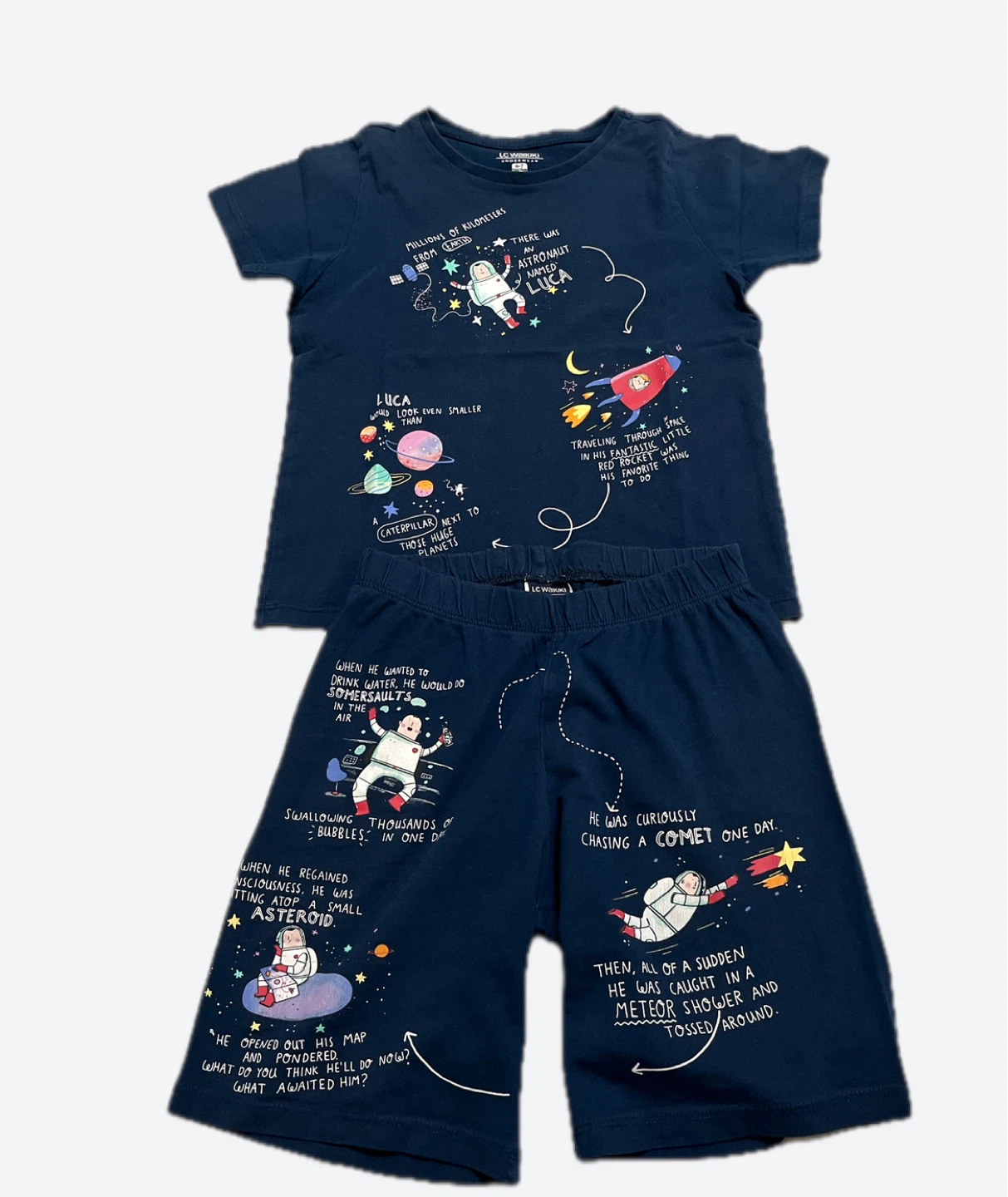 LC Waikiki Boys Space Astronaut Luca T-Shirt & Shorts Set