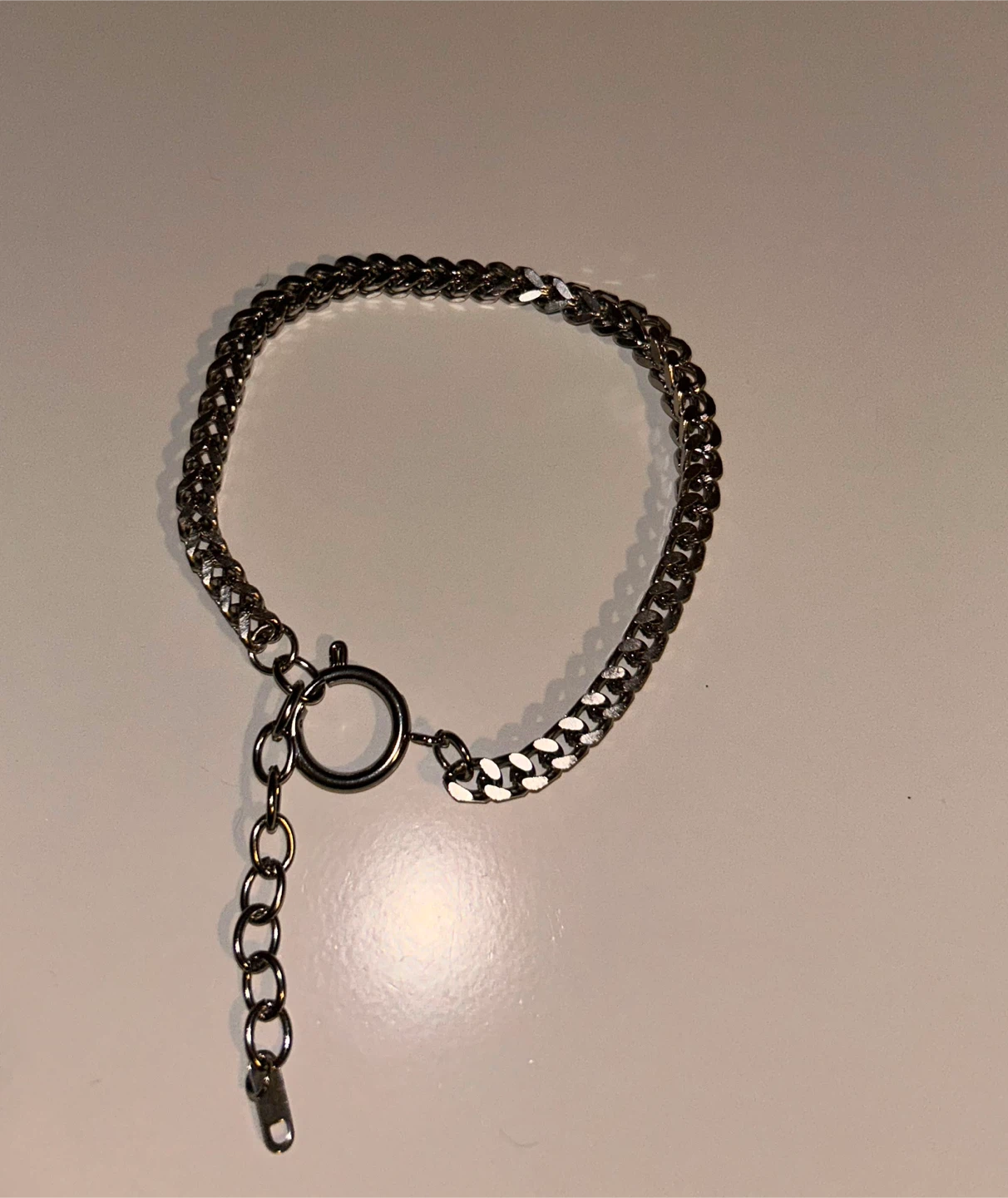 Silver Chain Bracelet with Extender