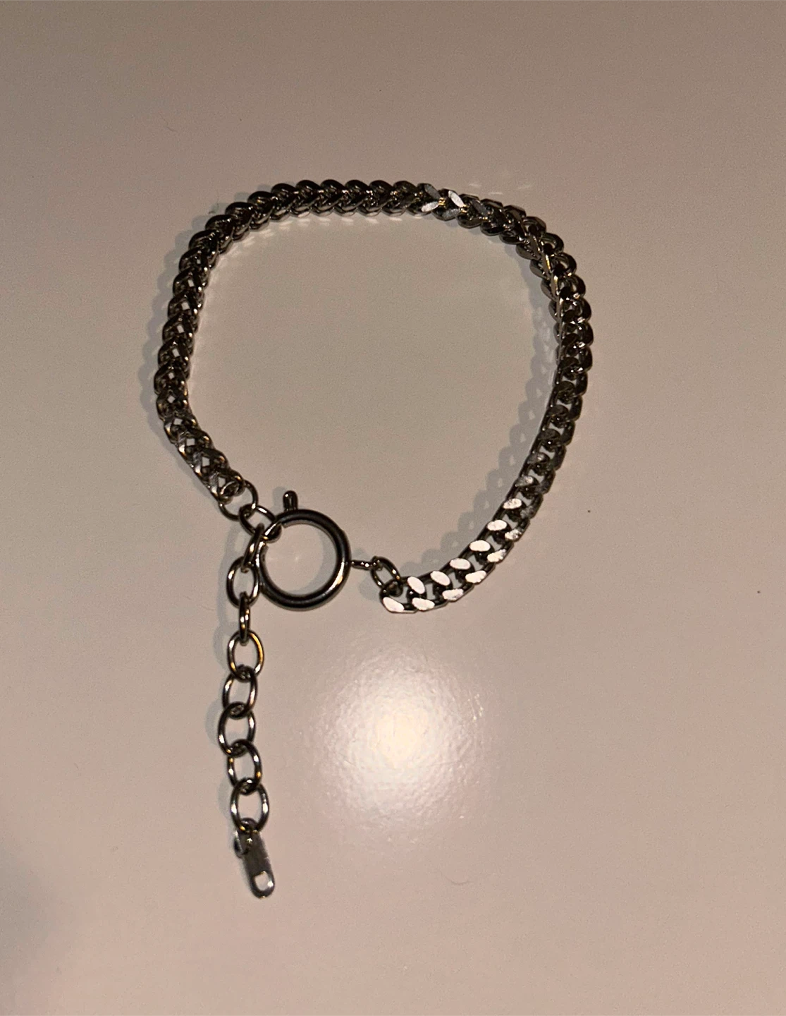 Silver Chain Bracelet with Extender - photo 3