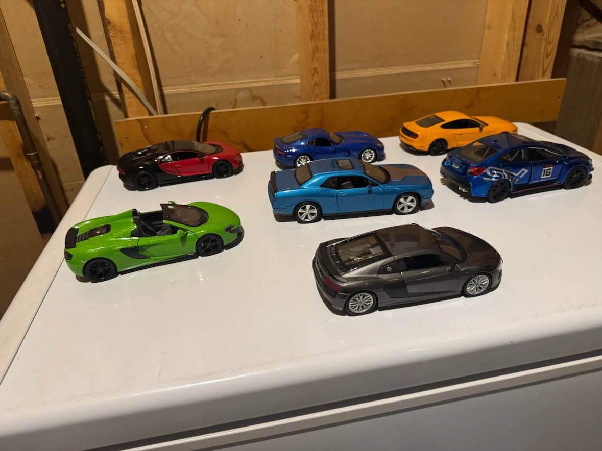 7 Diecast Sports Cars. $10 each