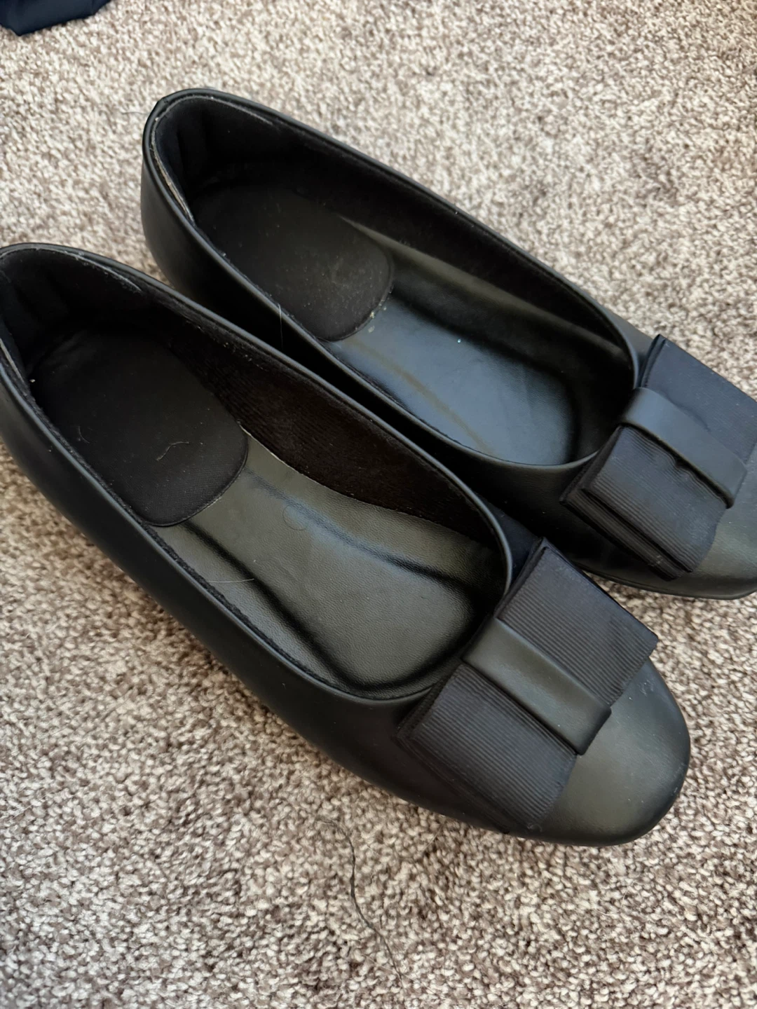 Black Ballet Flats with Bow Size 37 - photo 3