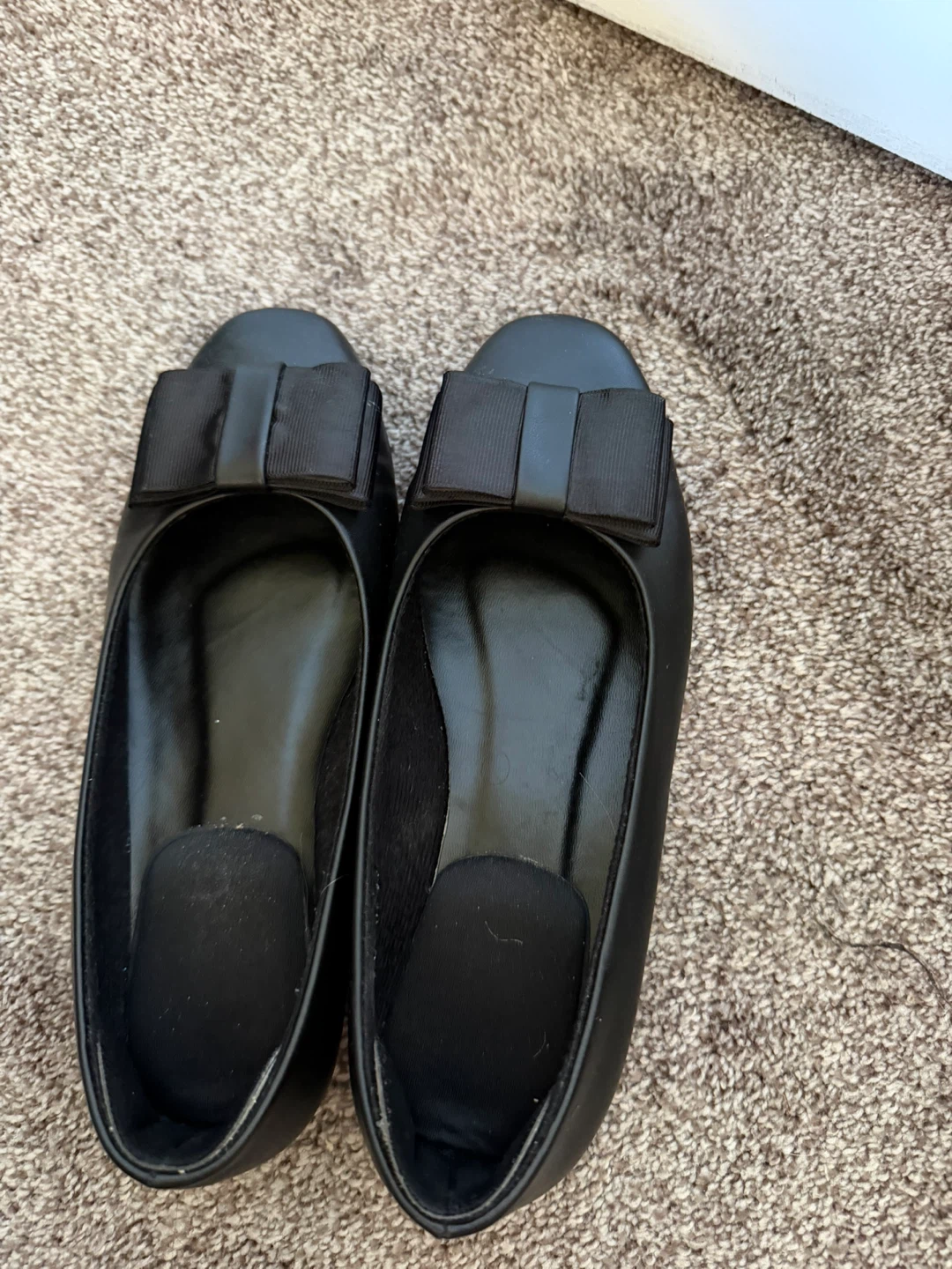 Black Ballet Flats with Bow Size 37 - photo 4