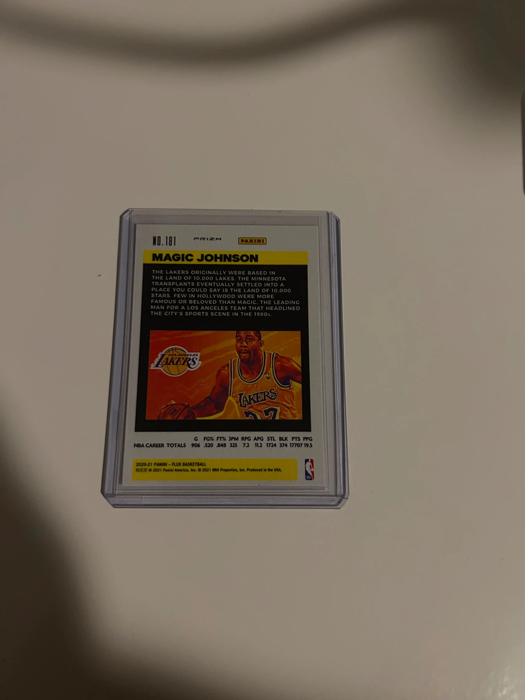 2020-21 Panini Flux Basketball Magic Johnson Card - photo 2