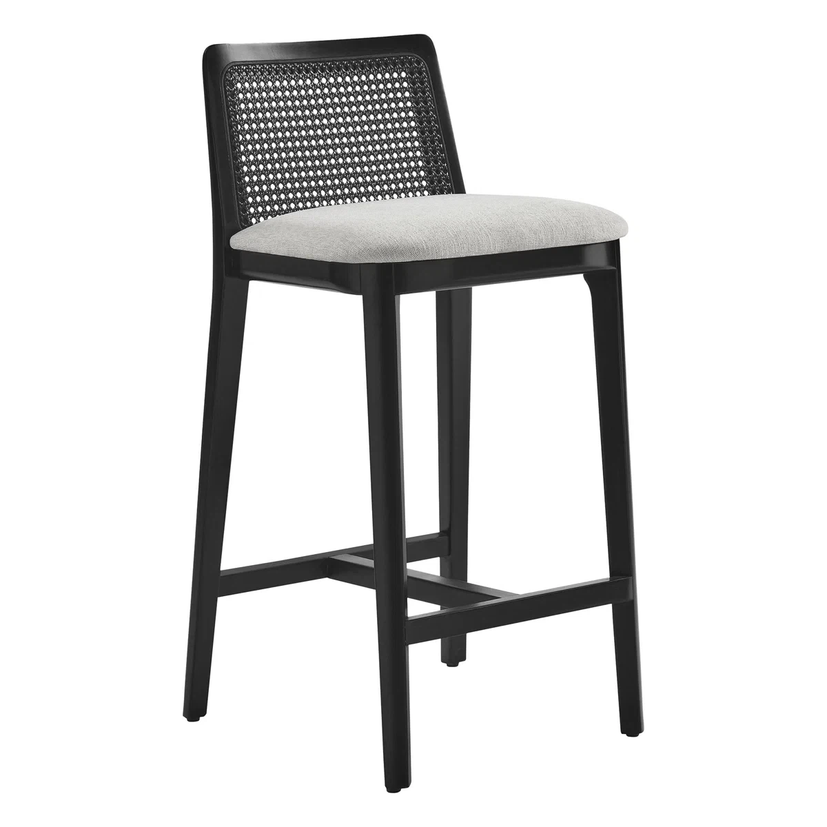Monarch Wood And Rattan Counter Stool - photo 4