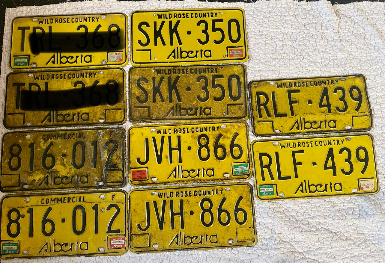 Alberta License Plates - Various Years and Numbers - photo 2