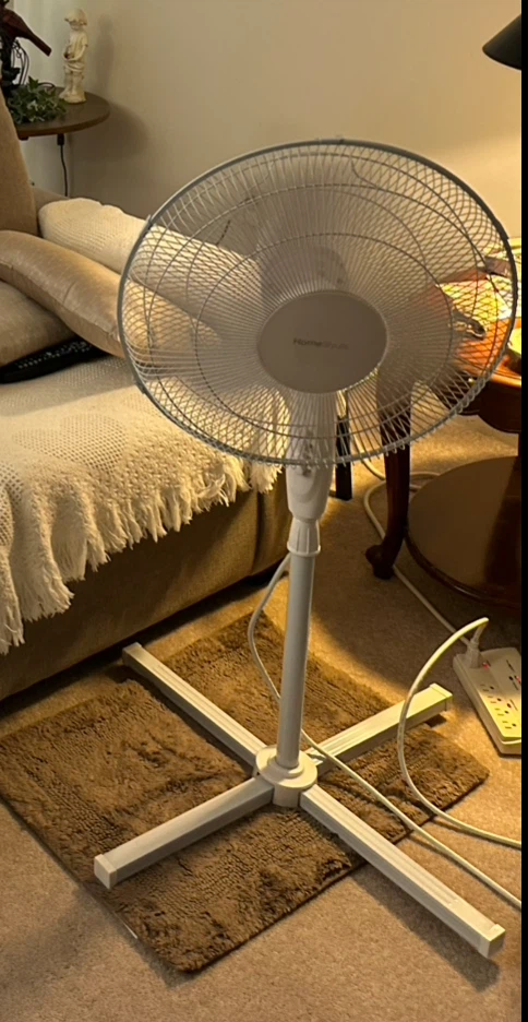 White Standing Fan