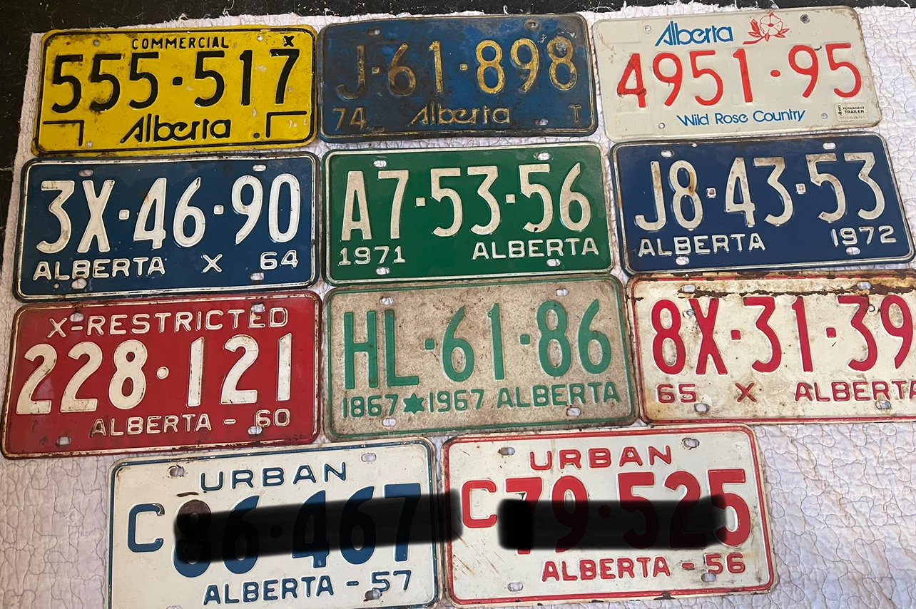 Alberta License Plates - Various Years and Numbers - photo 5
