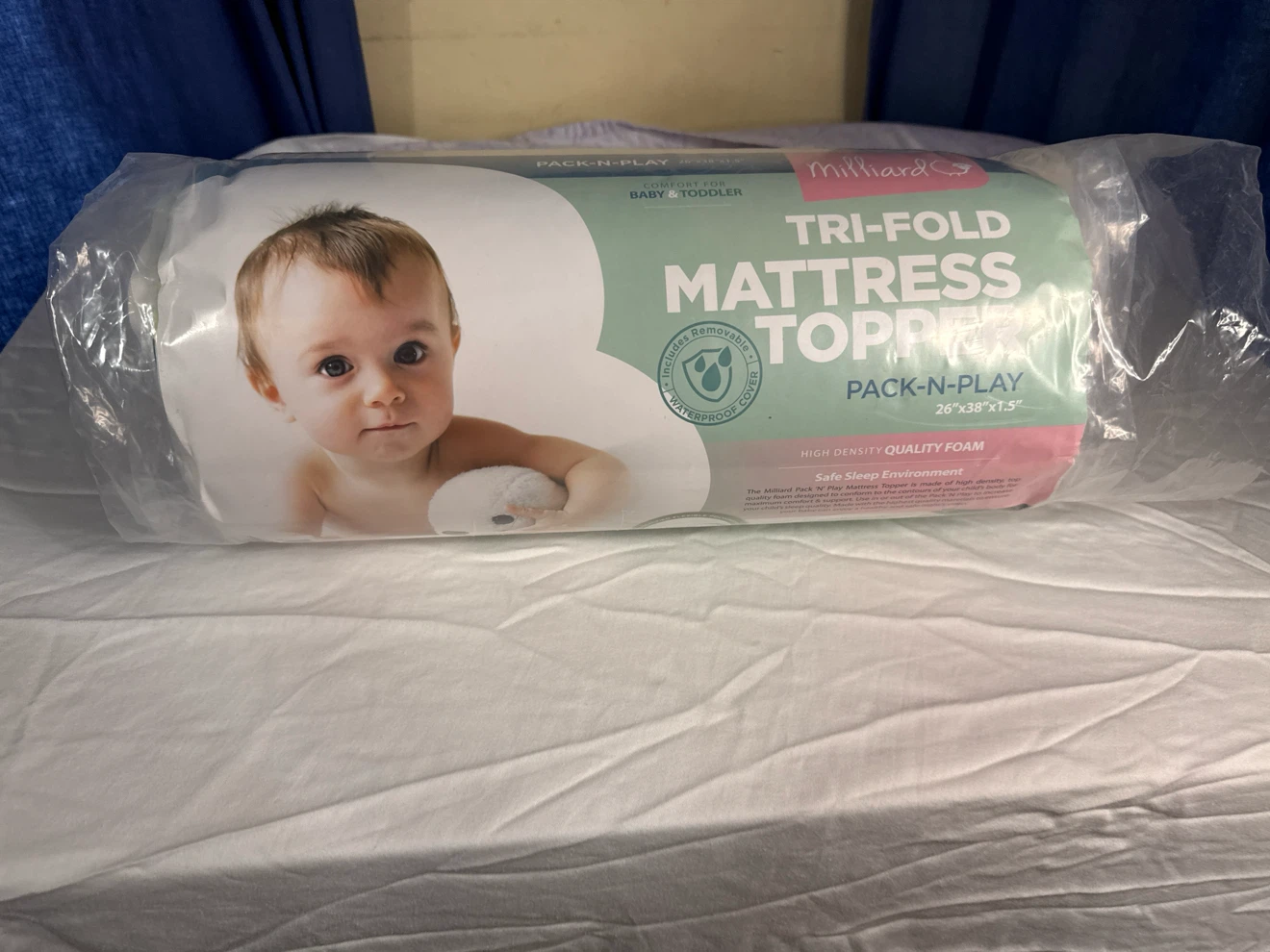 Brand New Milliard Pack 'N Play Tri-Fold Mattress Topper - photo 2