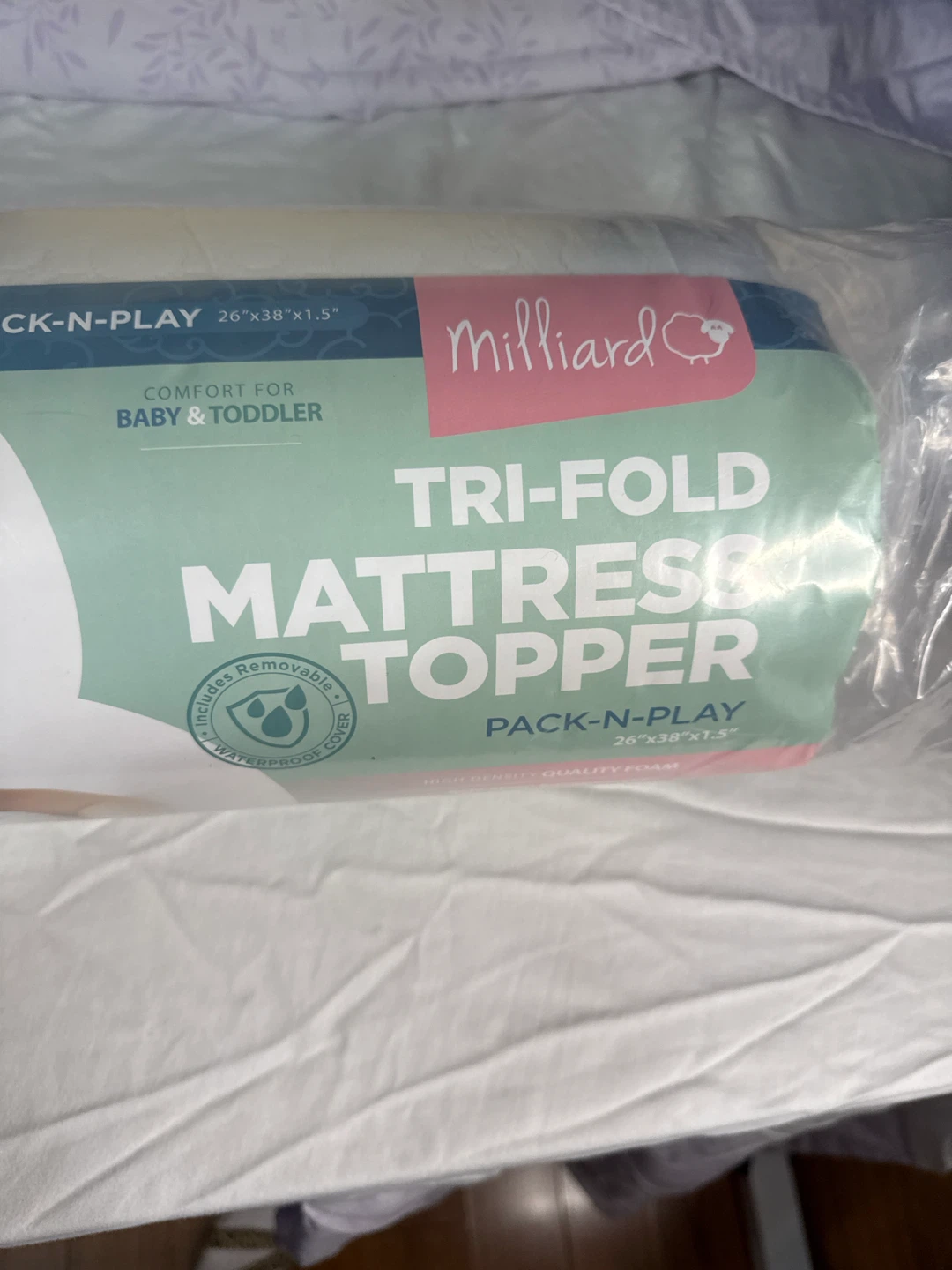 Brand New Milliard Pack 'N Play Tri-Fold Mattress Topper - photo 3