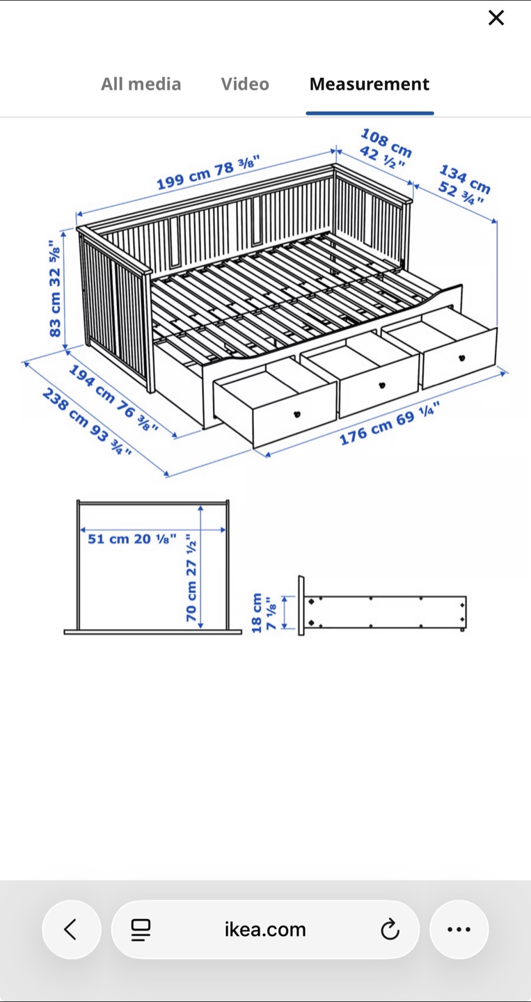 IKEA HEMNES Daybed Frame White Twin with 3 Drawers - photo 5