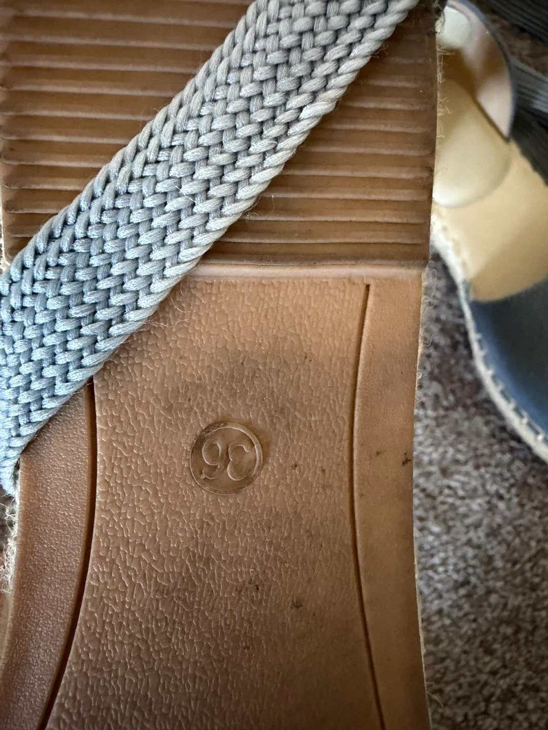 Light blue/grey Espadrille Flats with Tie-Up Straps - photo 2