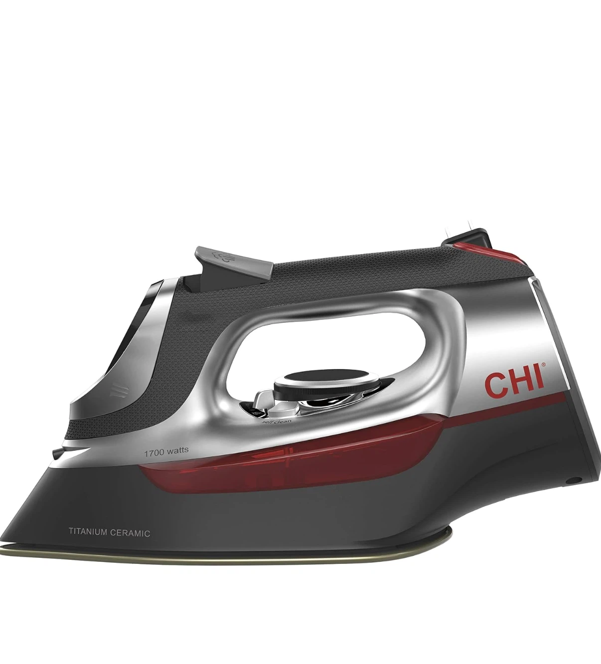 CHI Electronic Clothing Iron with Retractable Cord, Grey