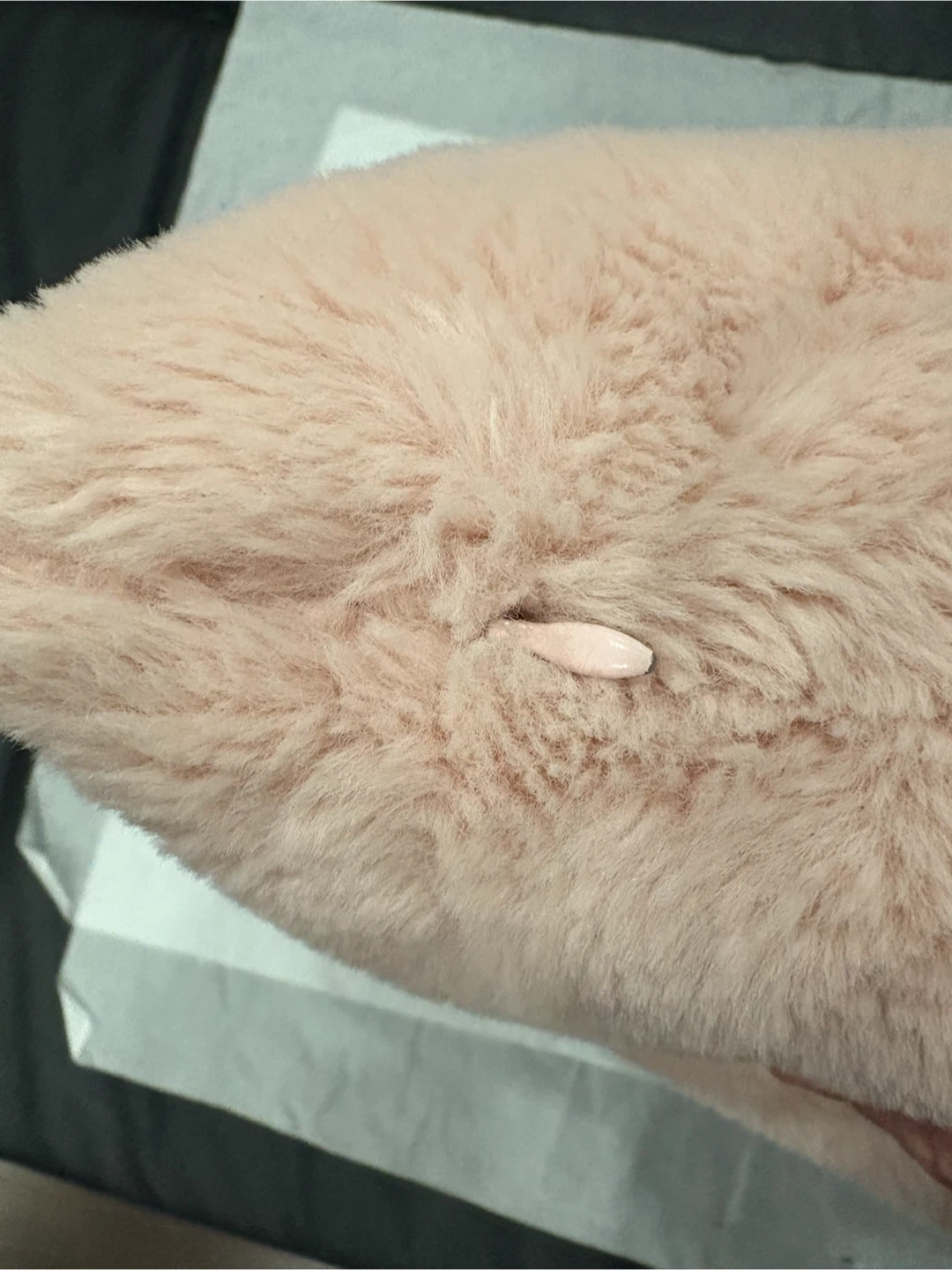 Pink Faux Fur Throw Pillow 18”x18” - photo 4