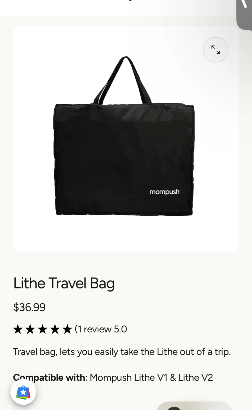 Mompush Lithe Travel Bag and rain cover - photo 2