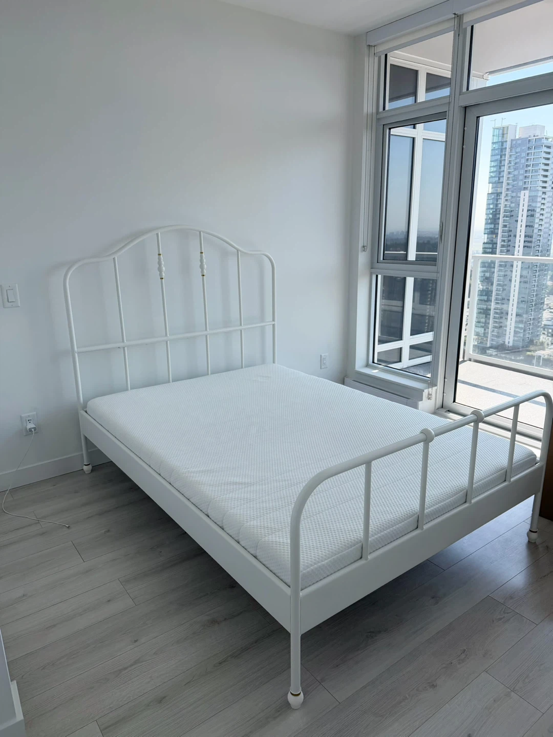 IKEA SÄGSTUA Double Metal Bed Frame (Mattress Optional)