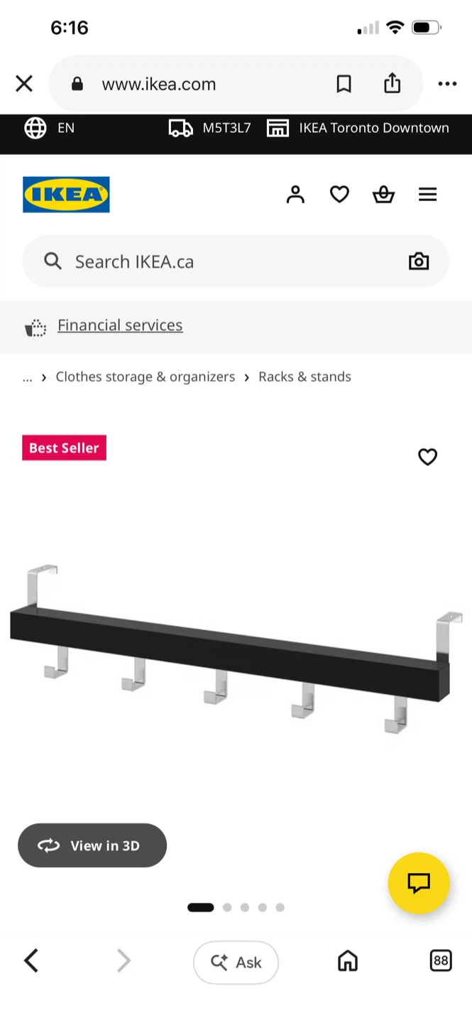 IKEA Over-the-Door Hook Rack