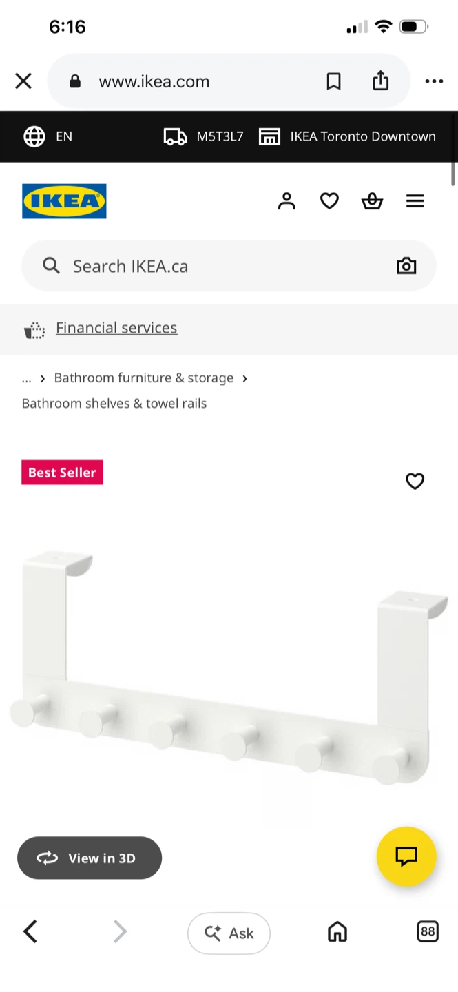 IKEA Over-the-Door Hook Rack - photo 2