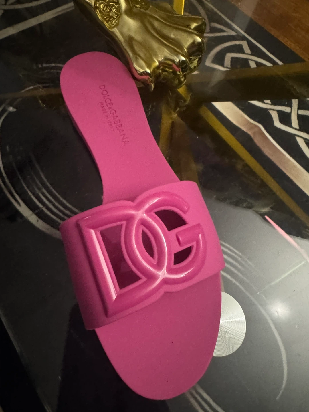 Dolce & Gabbana Pink DG Logo Slides - photo 2
