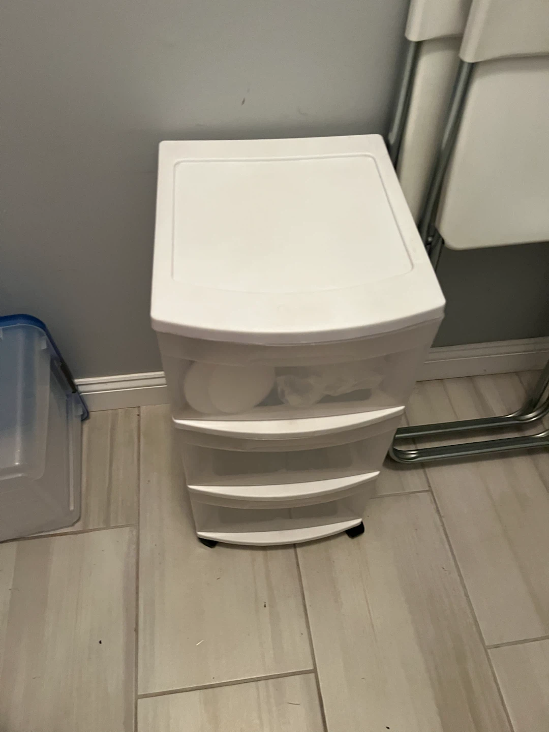 White 3-Drawer Plastic Storage Unit