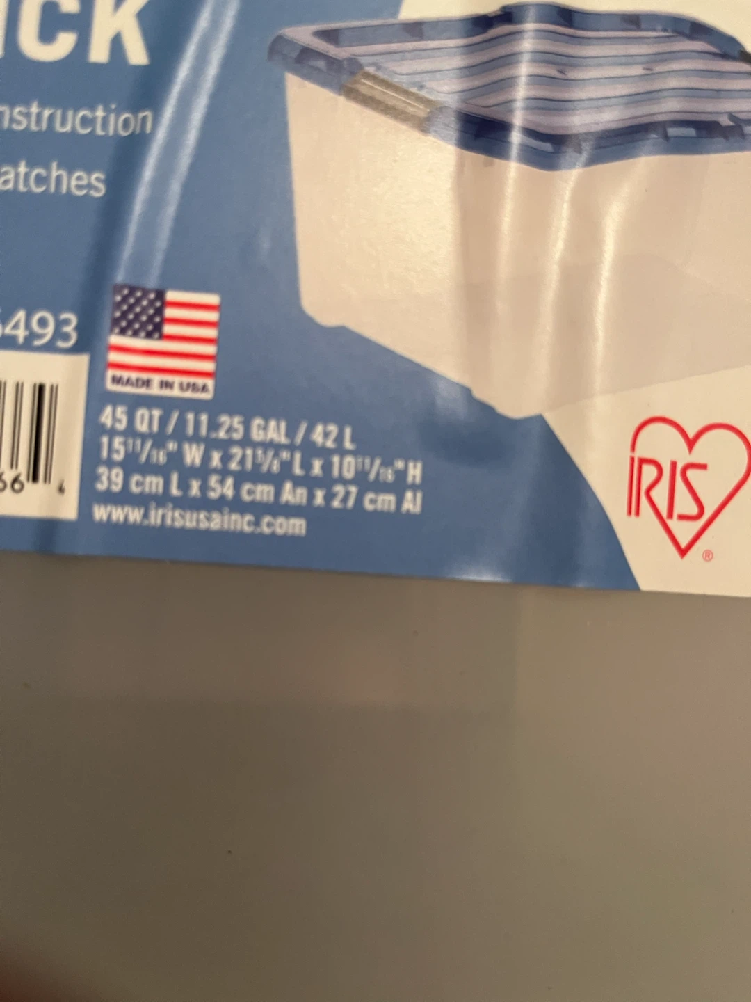 IRIS USA 45 Qt Storage Bin with Lid - photo 2