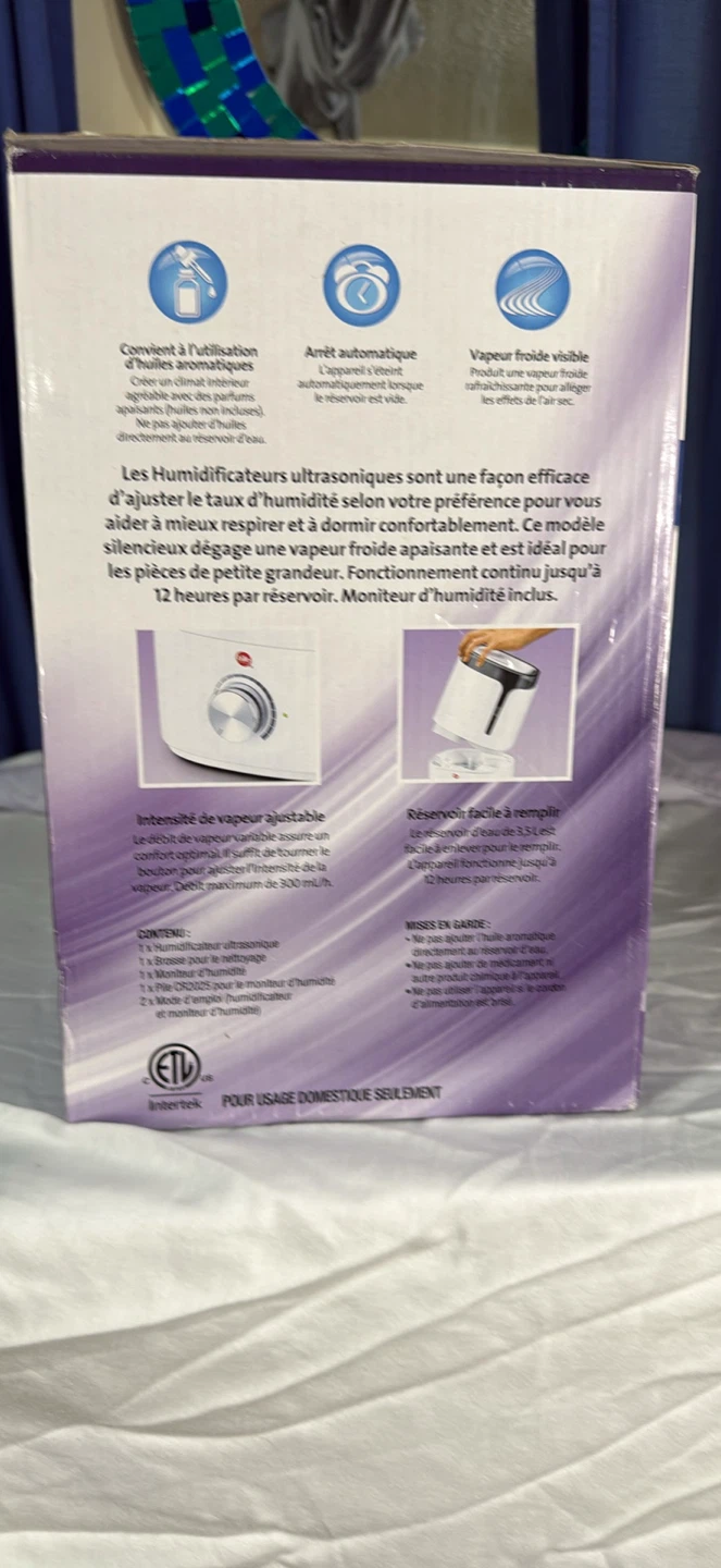 Life Brand Ultrasonic Humidifier with Humidity Monitor - photo 2