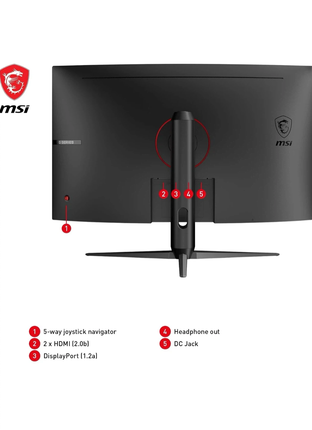MSI G32CQ5P 31.5" WQHD 170Hz 1ms Curved Gaming Monitor - 1500R - photo 4