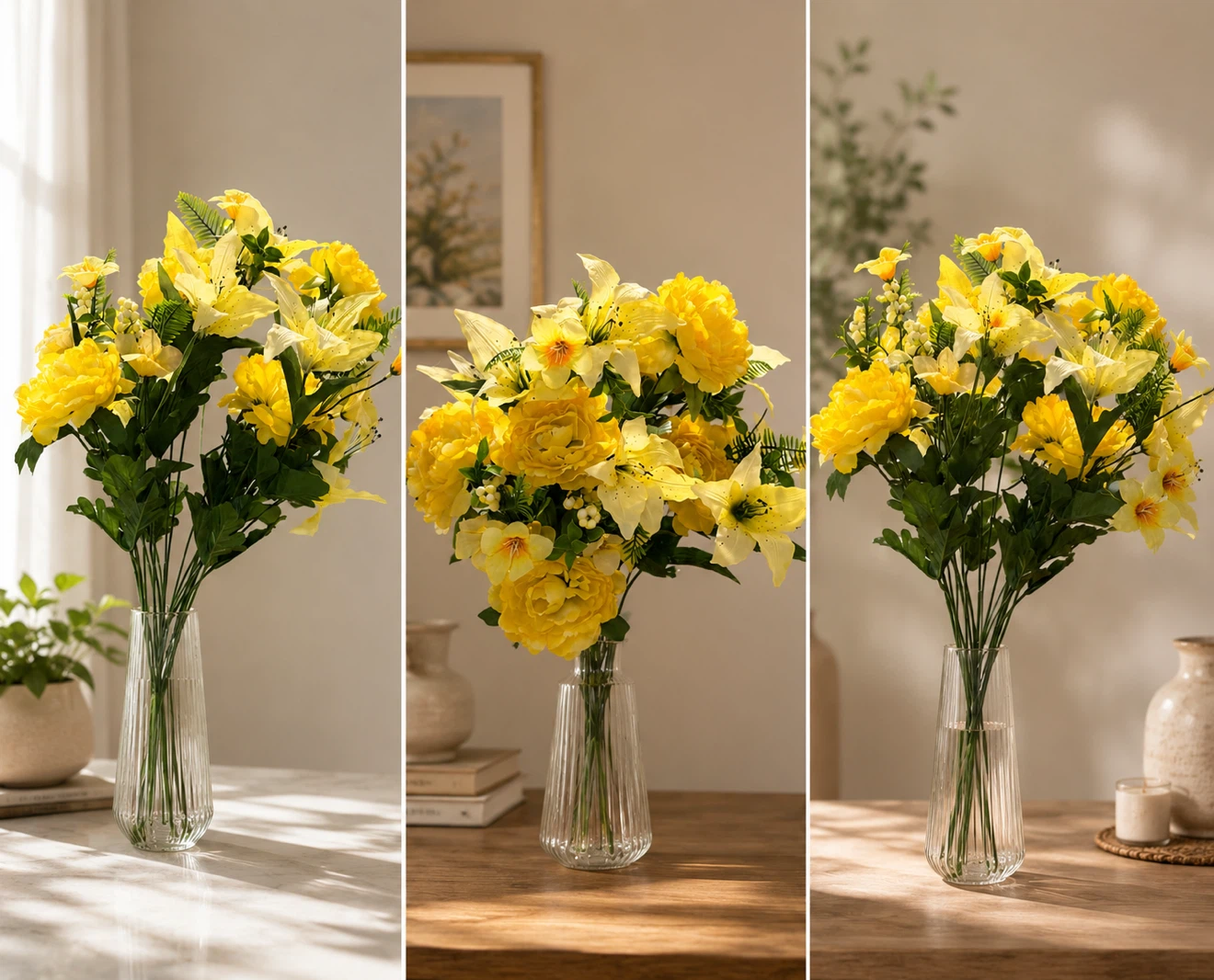 Artificial Yellow Flower Bouquet - photo 2