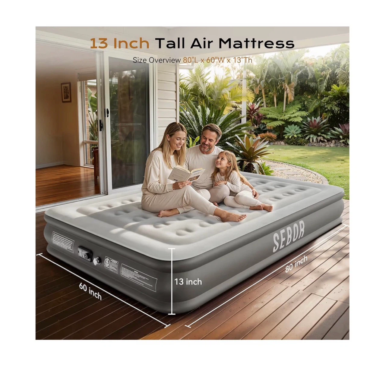 Brand new Air Mattress Queen with Built-in Pump 13" - photo 3