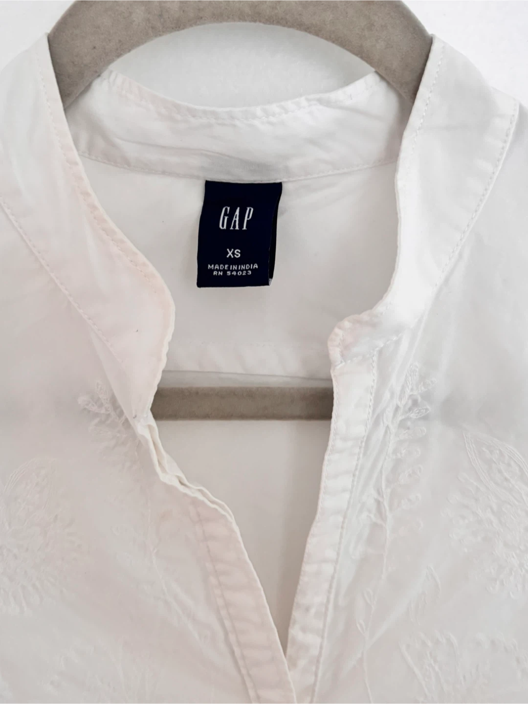 GAP White Embroidered Tunic Top XS - photo 2