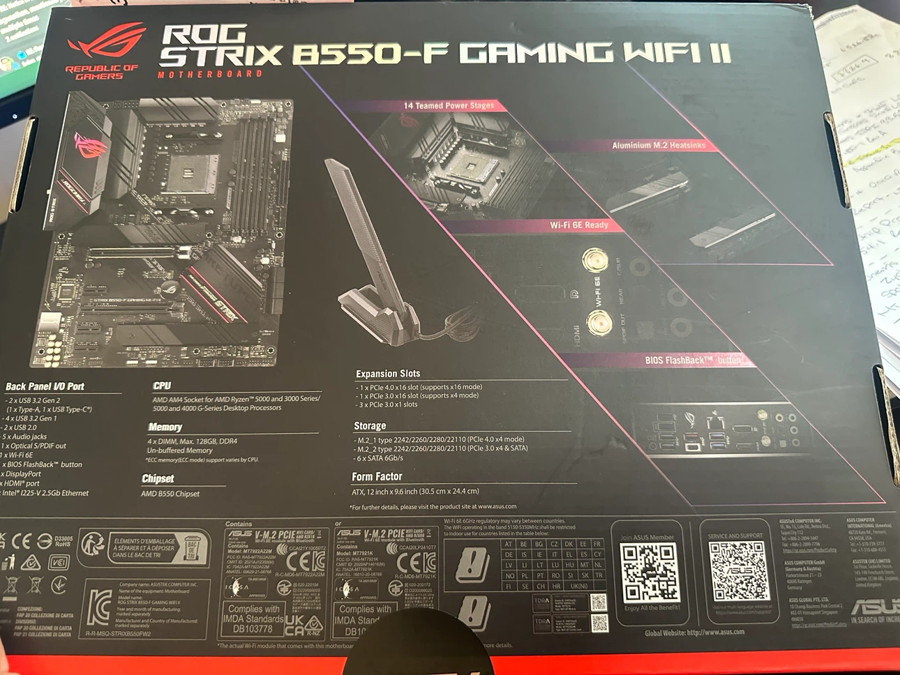 New ASUS ROG Strix B550-F Gaming WiFi II Motherboard - photo 2